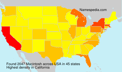 Surname Macintosh in USA Surname Macintosh in USA