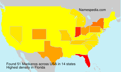 Surname Mackanos in USA Surname Mackanos in USA