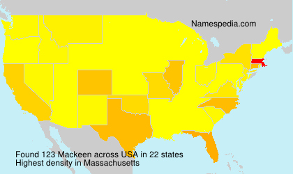 Surname Mackeen in USA Surname Mackeen in USA