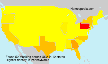 Surname Macking in USA Surname Macking in USA