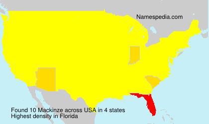Surname Mackinze in USA