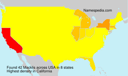 Surname Macklis in USA Surname Macklis in USA