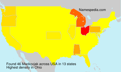 Surname Mackovjak in USA Surname Mackovjak in USA