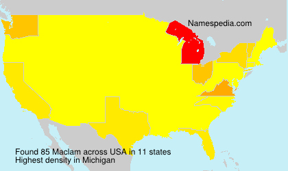 Surname Maclam in USA Surname Maclam in USA