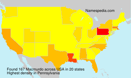 Surname Macmurdo in USA Surname Macmurdo in USA