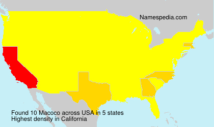 Surname Macoco in USA