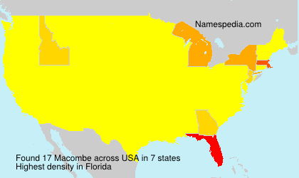 Surname Macombe in USA Surname Macombe in USA