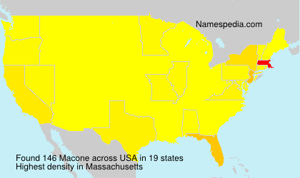 Surname Macone in USA Surname Macone in USA