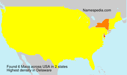 Surname Macq in USA Surname Macq in USA