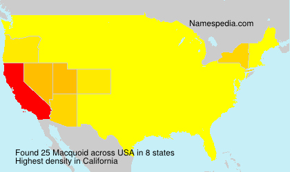 Surname Macquoid in USA Surname Macquoid in USA
