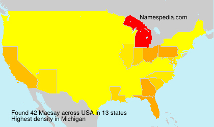 Surname Macsay in USA Surname Macsay in USA