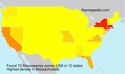 Surname Macsweeney in USA