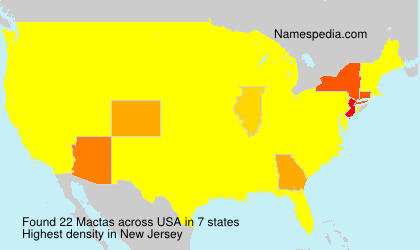 Surname Mactas in USA Surname Mactas in USA