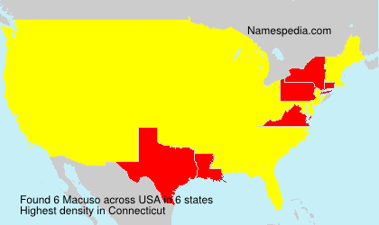 Surname Macuso in USA Surname Macuso in USA