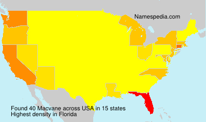Surname Macvane in USA Surname Macvane in USA