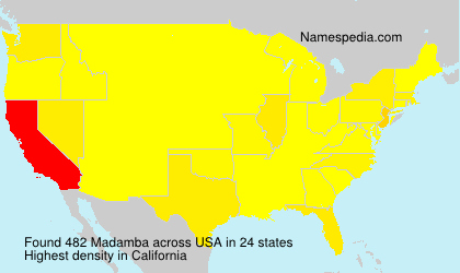 Surname Madamba in USA Surname Madamba in USA