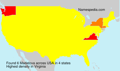 Surname Madatova in USA Surname Madatova in USA