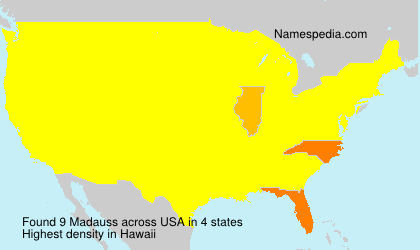 Surname Madauss in USA Surname Madauss in USA