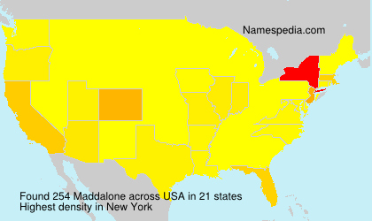 Surname Maddalone in USA Surname Maddalone in USA