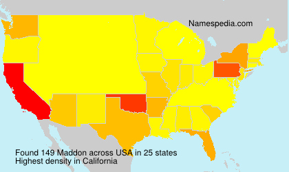 Surname Maddon in USA Surname Maddon in USA