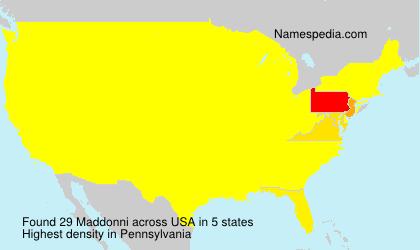 Surname Maddonni in USA Surname Maddonni in USA