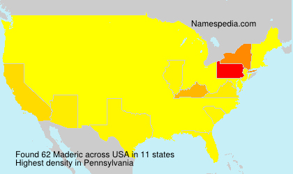 Surname Maderic in USA Surname Maderic in USA