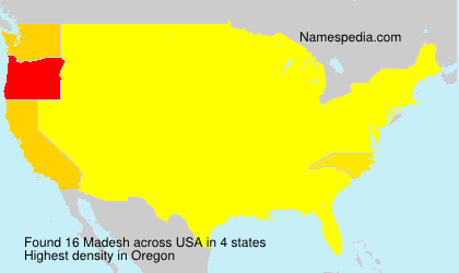 Surname Madesh in USA