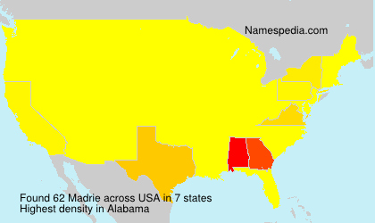 Surname Madrie in USA Surname Madrie in USA