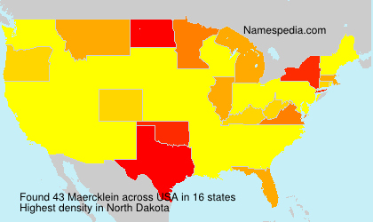 Surname Maercklein in USA Surname Maercklein in USA
