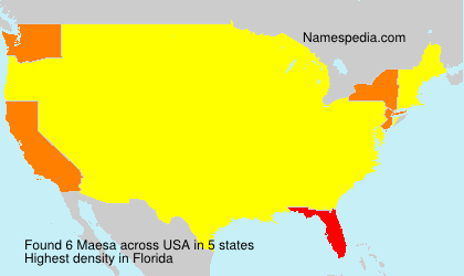 Surname Maesa in USA Surname Maesa in USA