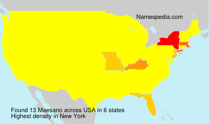 Surname Maesano in USA Surname Maesano in USA