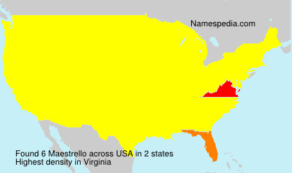 Surname Maestrello in USA Surname Maestrello in USA