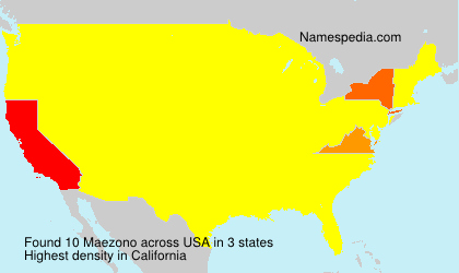 Surname Maezono in USA Surname Maezono in USA