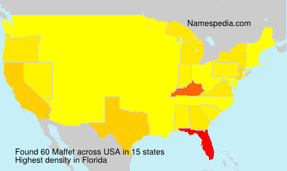 Surname Maffet in USA Surname Maffet in USA