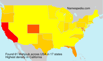 Surname Mahjoub in USA