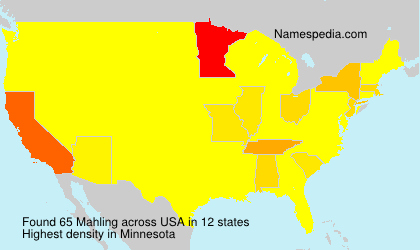 Surname Mahling in USA Surname Mahling in USA