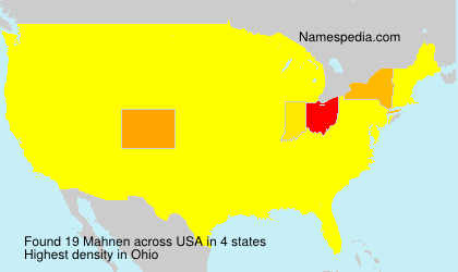 Surname Mahnen in USA Surname Mahnen in USA