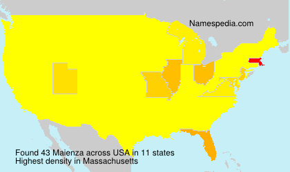 Surname Maienza in USA Surname Maienza in USA