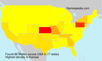 Surname Mailen in USA Surname Mailen in USA