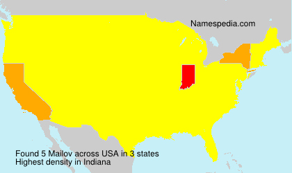 Surname Mailov in USA Surname Mailov in USA