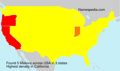 Surname Mailova in USA Surname Mailova in USA