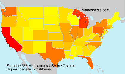 Surname Main in USA Surname Main in USA