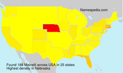 Surname Mainelli in USA Surname Mainelli in USA