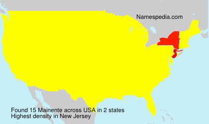 Surname Mainente in USA
