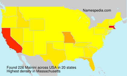 Surname Mainini in USA Surname Mainini in USA