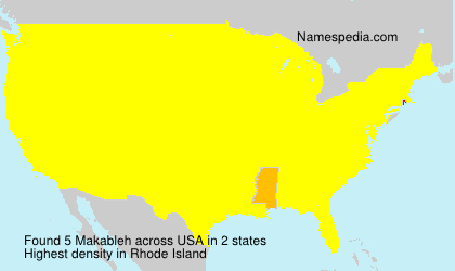 Surname Makableh in USA