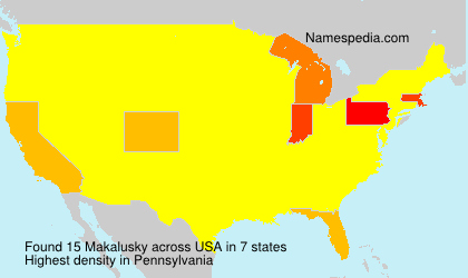 Surname Makalusky in USA Surname Makalusky in USA