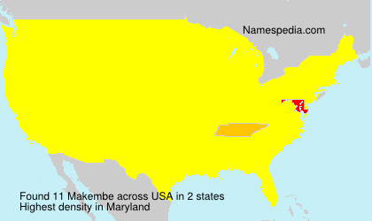 Surname Makembe in USA Surname Makembe in USA