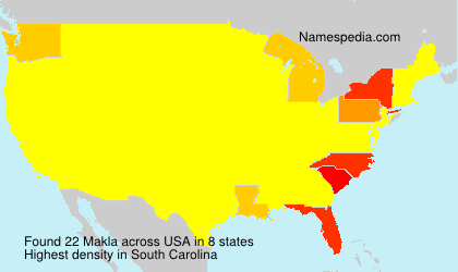 Surname Makla in USA Surname Makla in USA