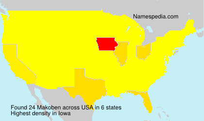 Surname Makoben in USA Surname Makoben in USA